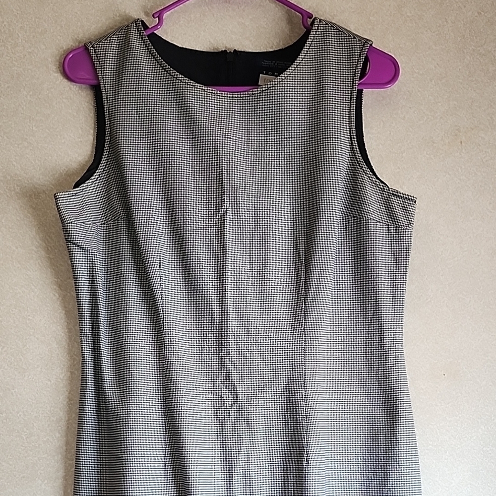 Tommy Hilfiger Black and White Sleeveless Dress